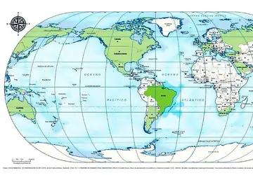 IBGE lança novo atlas e coloca Brasil no centro do mapa-múndi
